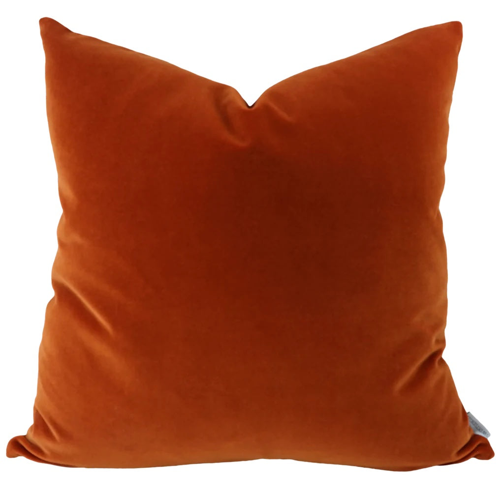 Jackson Persimmon Cordoba Velvet | Shown in 20x20 | SWD Studio | Persimmon iorgio Velvet | Made in Canada