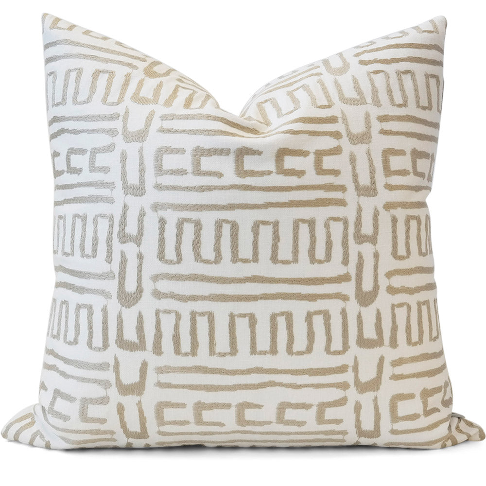 Abenaki Oyster Pillow Cover | Shown in 20x20