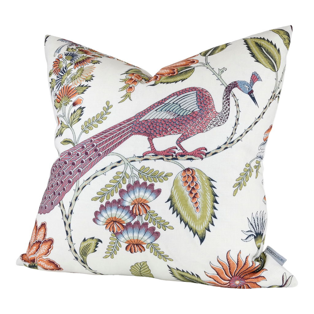 Campagne Persimmon & Pink Angled View (Shown in 20"x 20")