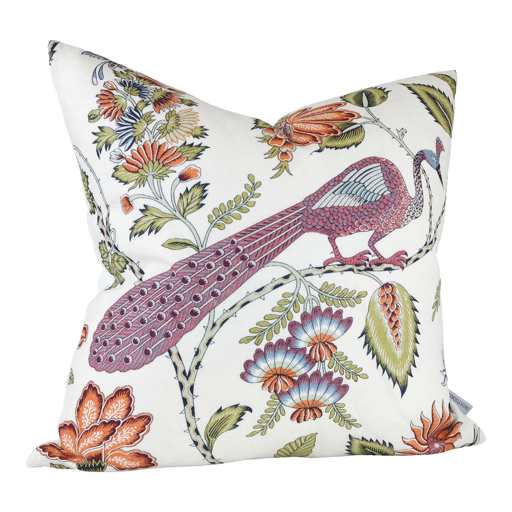 Campagne Persimmon & Pink Angled View (Shown in 20"x 20")