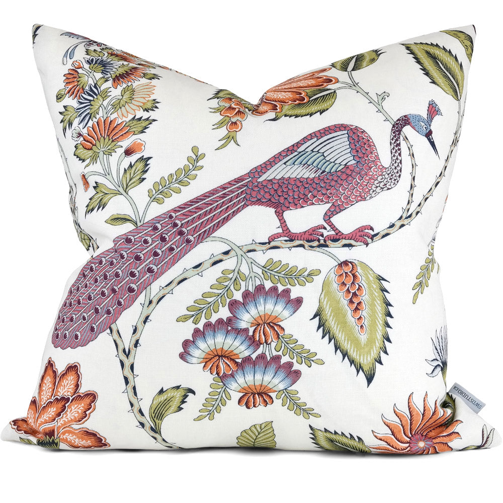 Campagne Persimmon & Pink Front View (Shown in 20"x 20")