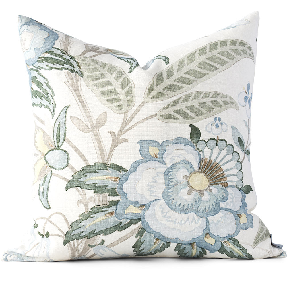 Davenport Linen Sea Mist Pillow Cover | Shown in 20x20