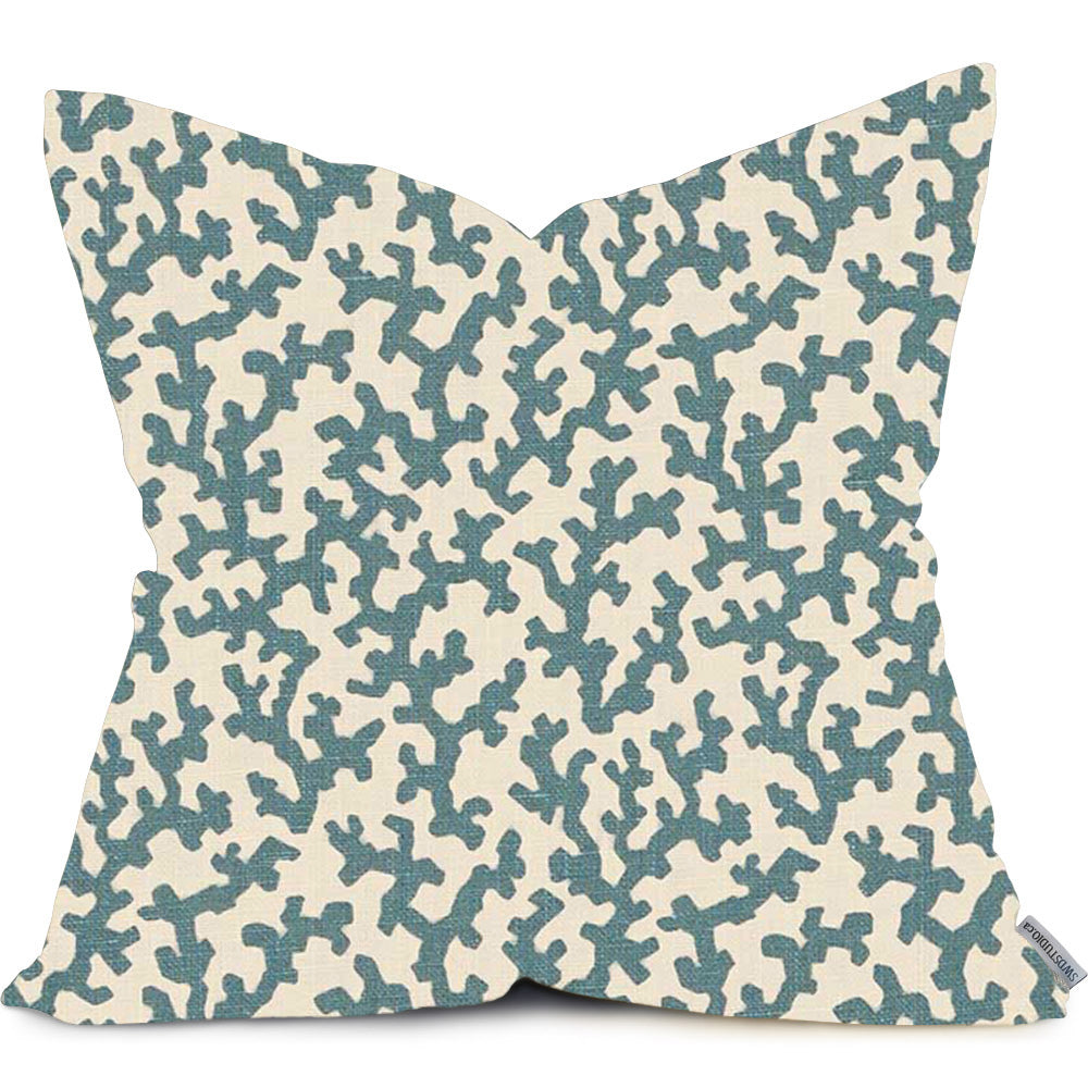 Folly Peacock Blue Pillow Cover | SWD Studio
