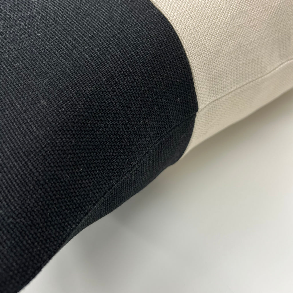 Bennett in Tan & Ebony Slubby Linen | SWD Studio