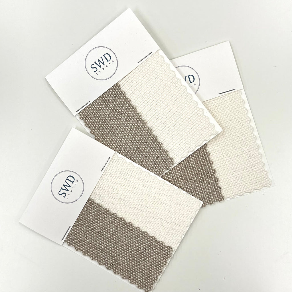 Alabaster & Fog Slubby Linen Fabric Swatch