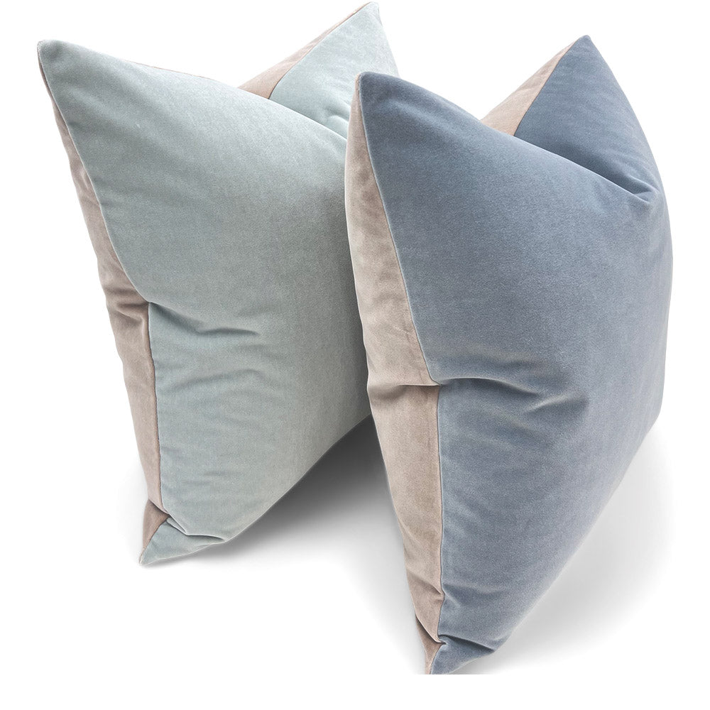 Jackson Duo | Shown in (left) Sycamore & Vapour and (right) Sycamore & Wedgwood | Size 20x20