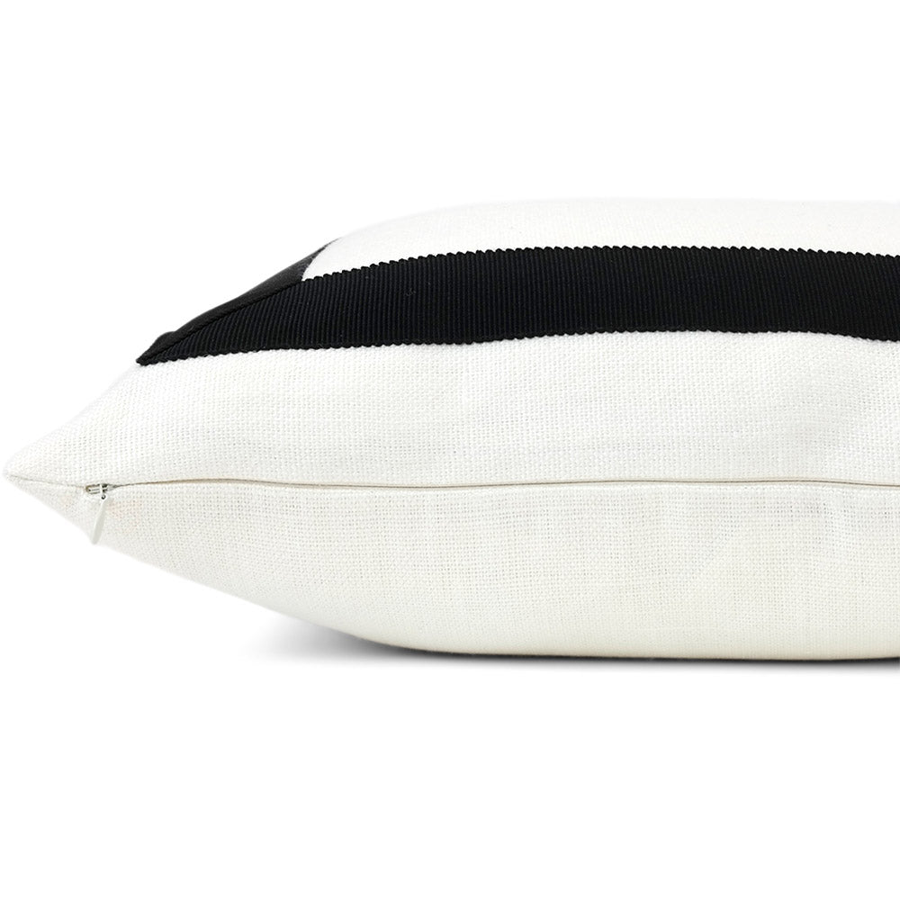 Larsen Black Grosgrain | Bottom View | Shown in 20x20