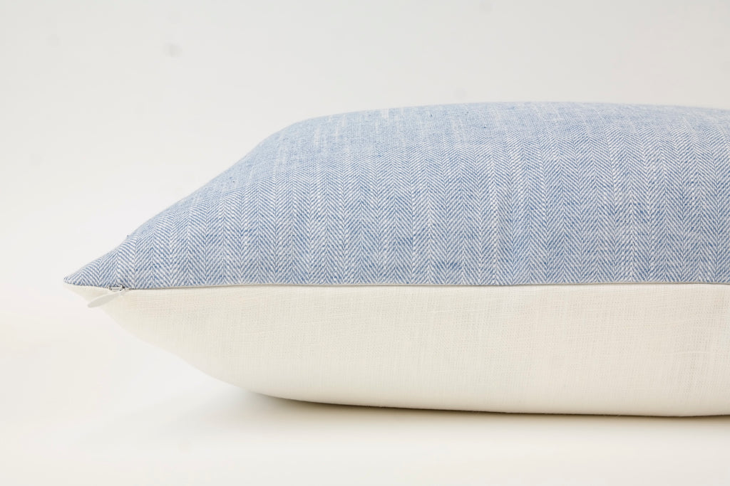 Linder Chambray Pillow Cover | Bottom View | Shown in 20x20