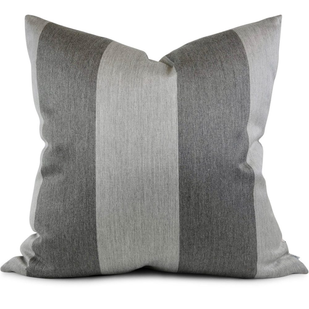 Manhattan Stripe in Grey Shown in 20x20 (Front View) - SWD Studio