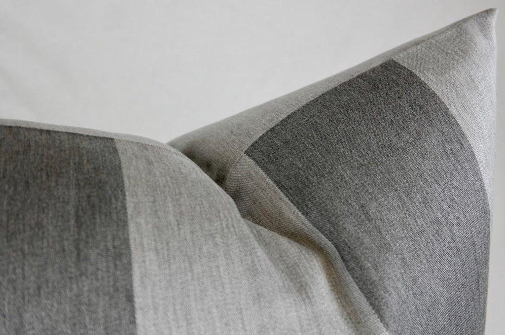 Manhattan Stripe in Grey Shown in 20x20 (Top View) - SWD Studio