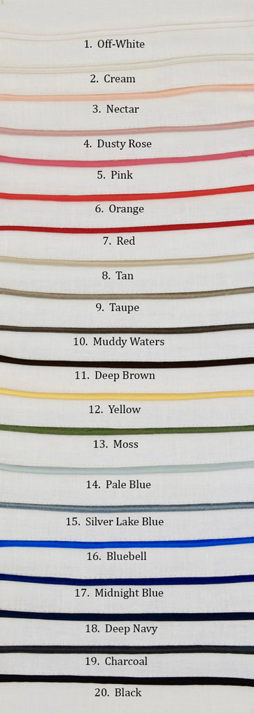 Solid Linen with Silk Piping