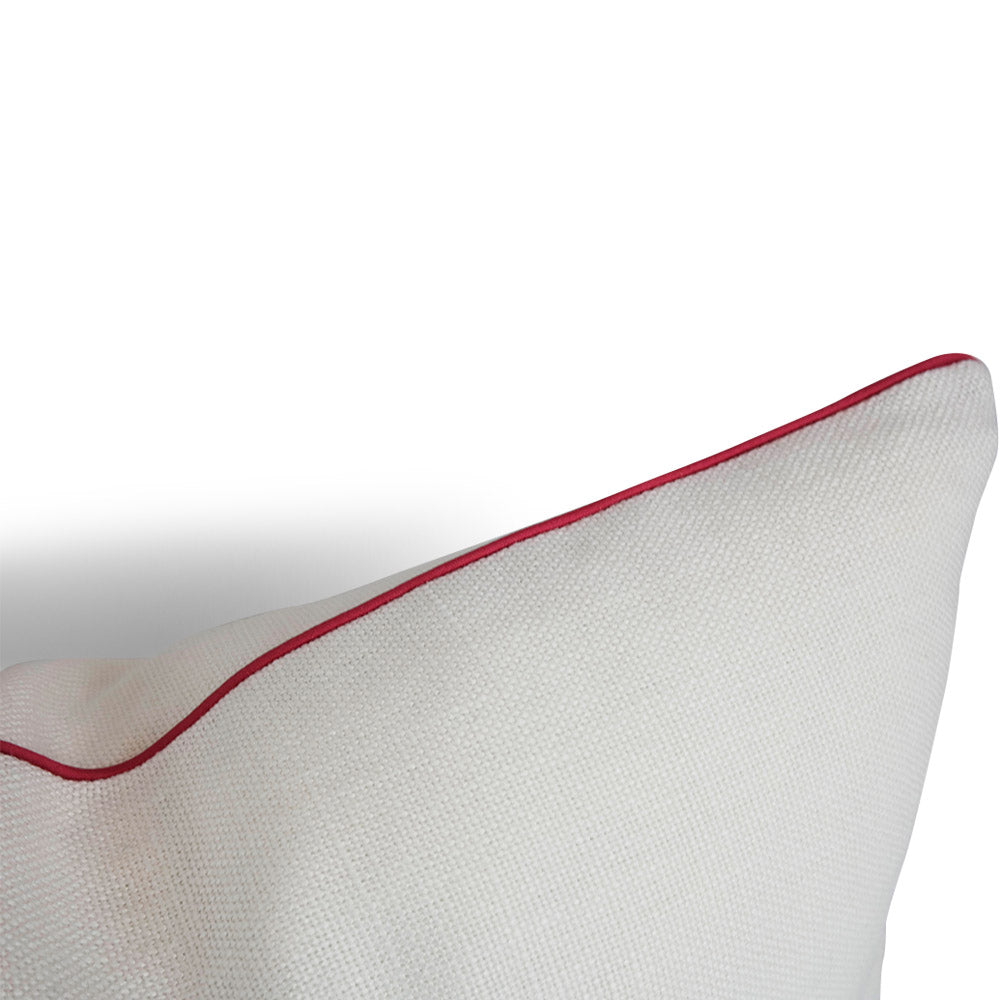 Solid Linen with Silk Piping