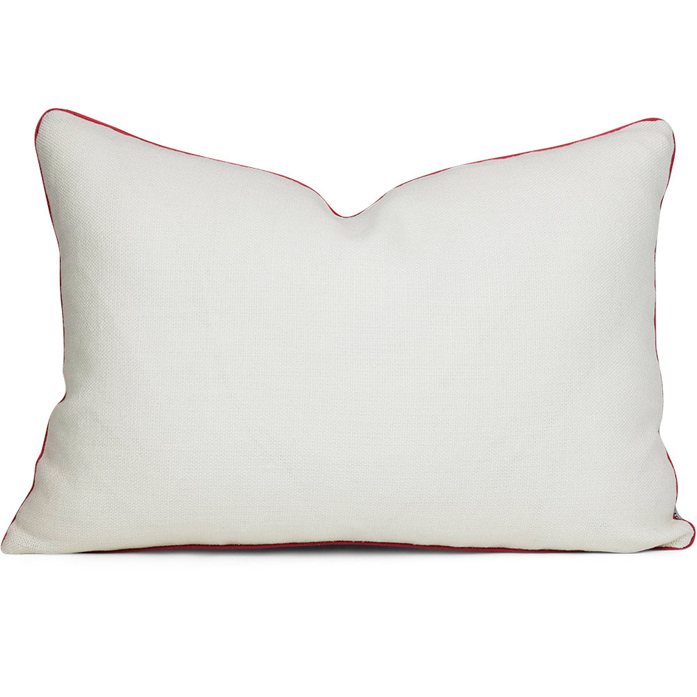 Solid Slubby Linen with Silk Piping | Shown in #5 Pink | Size 11x17