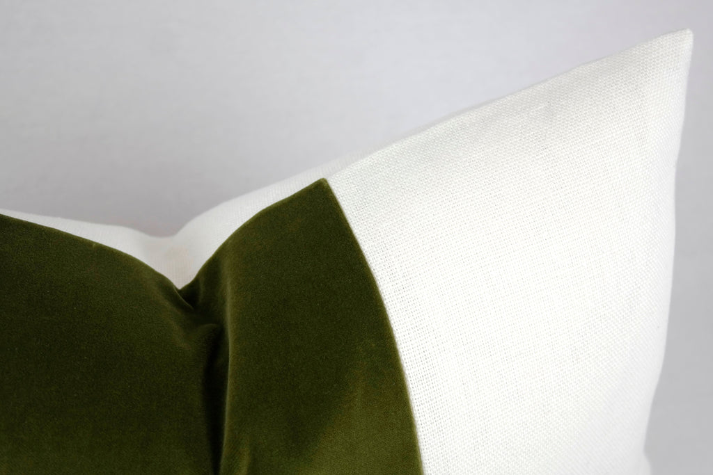 Lindsay Lumbar in Pesto Cordoba Velvet (In-Stock)