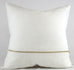 Quadrille Tashkent Gold on Oyster Pillow Cover - Back View with Brass Zipper Detail