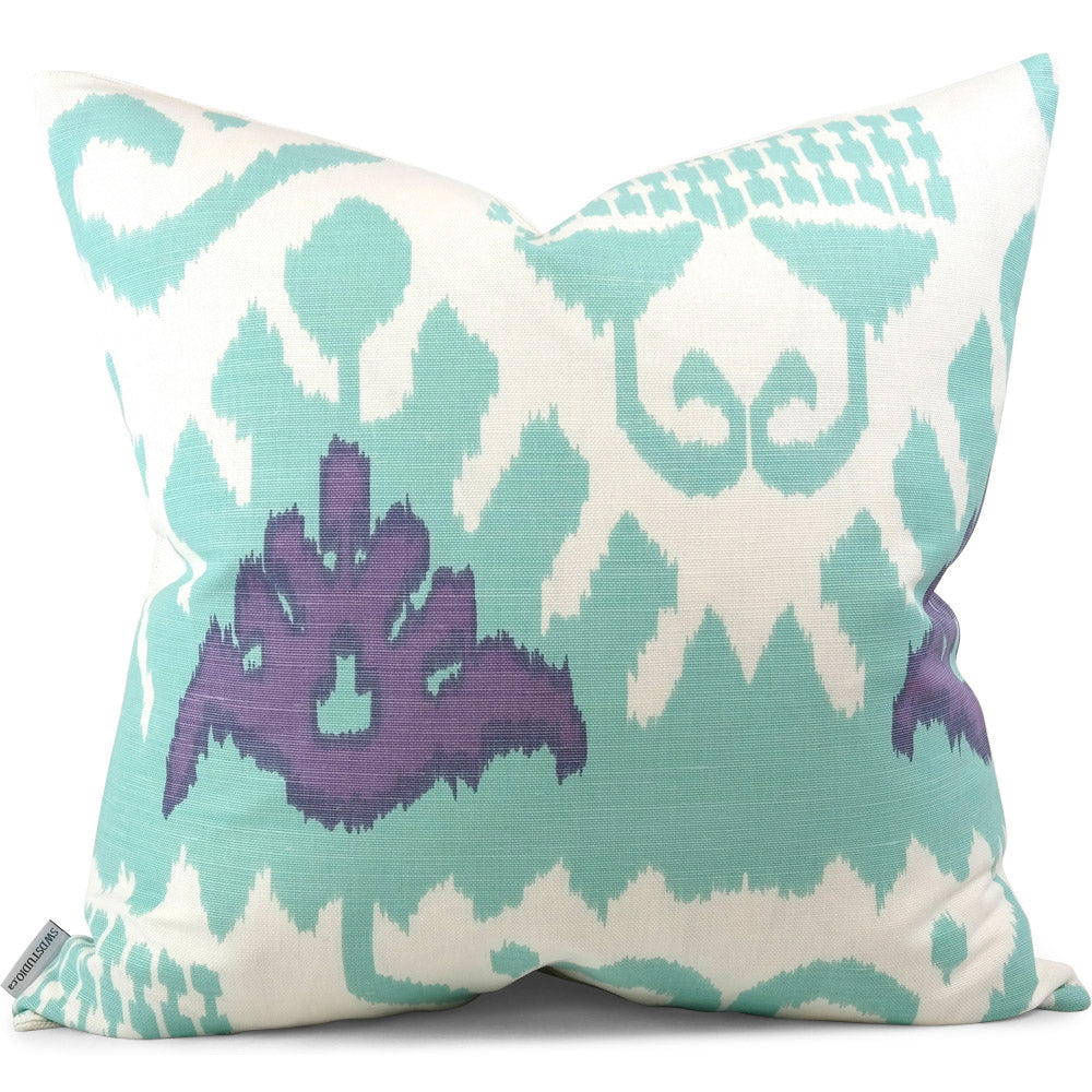 Kazak Aqua Lilac on White | Size 11x19 | Discontinued