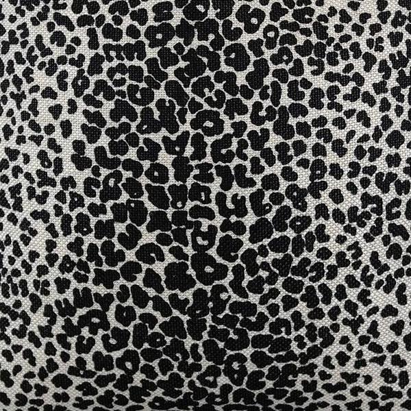 Leopard Linen Print in Ebony Fabric Swatch