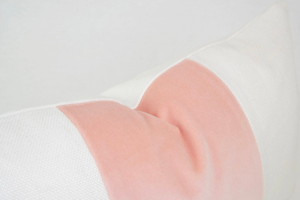 LINDSAY Lumbar Blush Giorgio Slubby Linen - Close Up (Shown in 11" x 17")