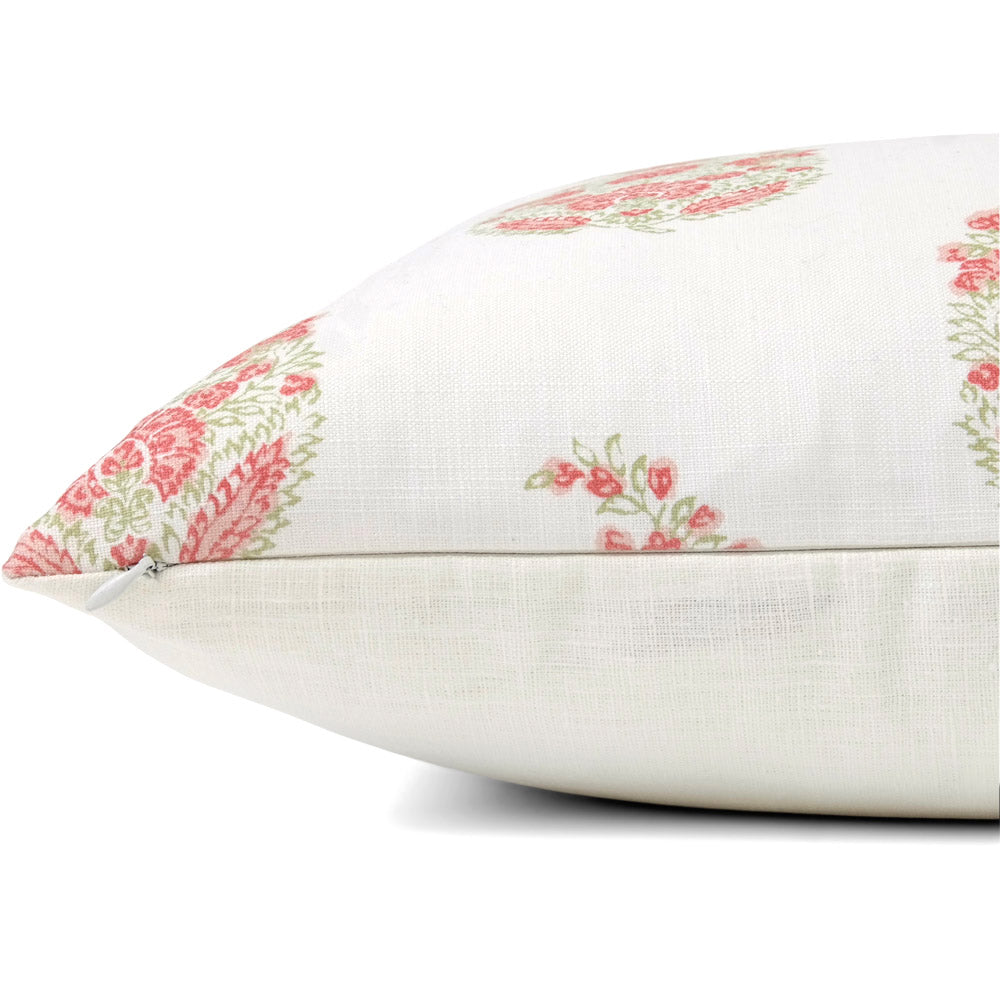 Sandahar Peony Pillow Cover | Bottom View | Shown in 20x20