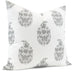 Sandahar Pewter Pillow Cover | Right Angled View | Shown in 20x20