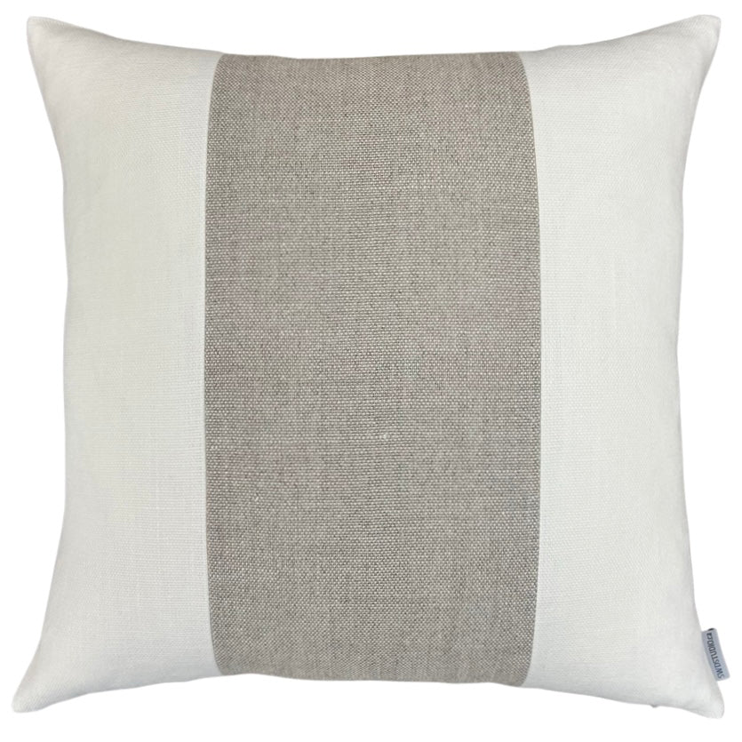 Lindsay Colour Block in Alabaster/Fog Slubby Linen | SWD Studio | Made in Canada