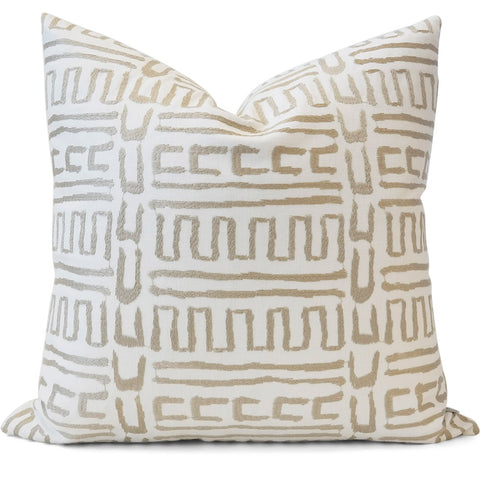 Abenaki Oyster Pillow Cover | Shown in 20x20