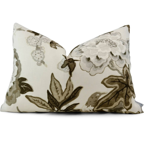 Bermuda Blossoms Snow 13x19 Lumbar Pillow Cover (In-Stock) SKU:BBS-1004