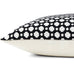 Betwixt Black/White Pillow Cover | Bottom View | Shown in 20x20