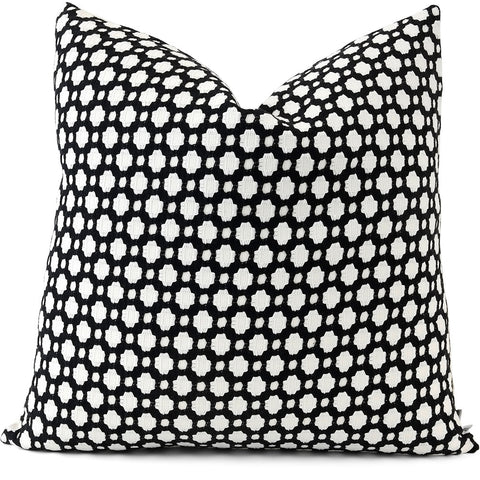 Betwixt Black/White Pillow Cover | Front View | Shown in 20x20