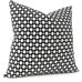Betwixt Black/White Pillow Cover | Right Angled View | Shown in 20x20