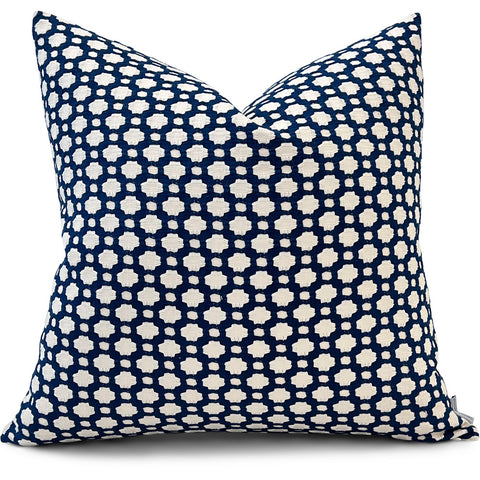 Betwixt Indigo/Ivory Pillow Cover | Shown in 20x20