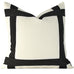 Preston Black Grosgrain Pillow Cover | Shown in 20x20