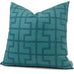 Bleecker Peacock Pillow Cover | Left Angled View | Shown in 20x20