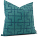 Bleecker Peacock Pillow Cover | Right Angled View | Shown in 20x20
