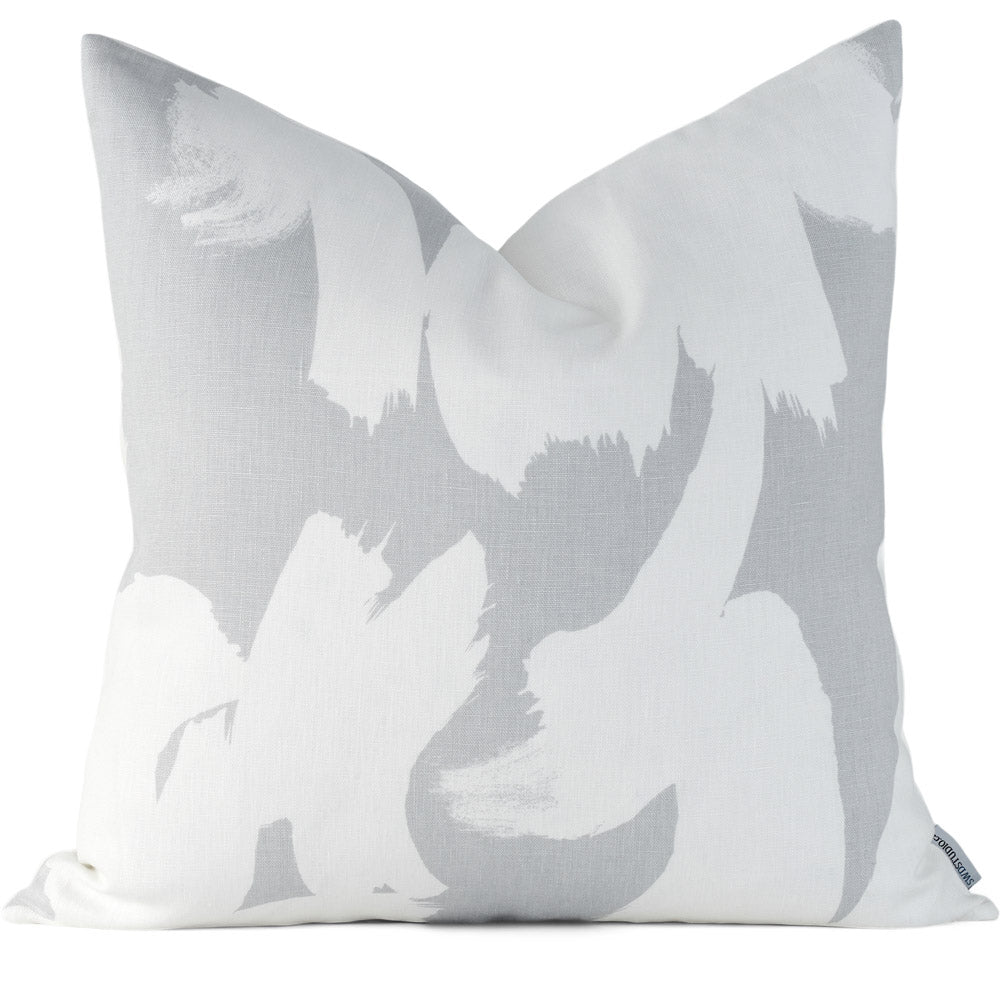 Boldstroke in Grey Pillow Cover | Shown in 20x20 