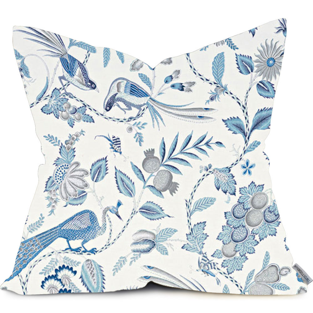 Campagne Bleu & Gris Pillow Cover | SWD Studio