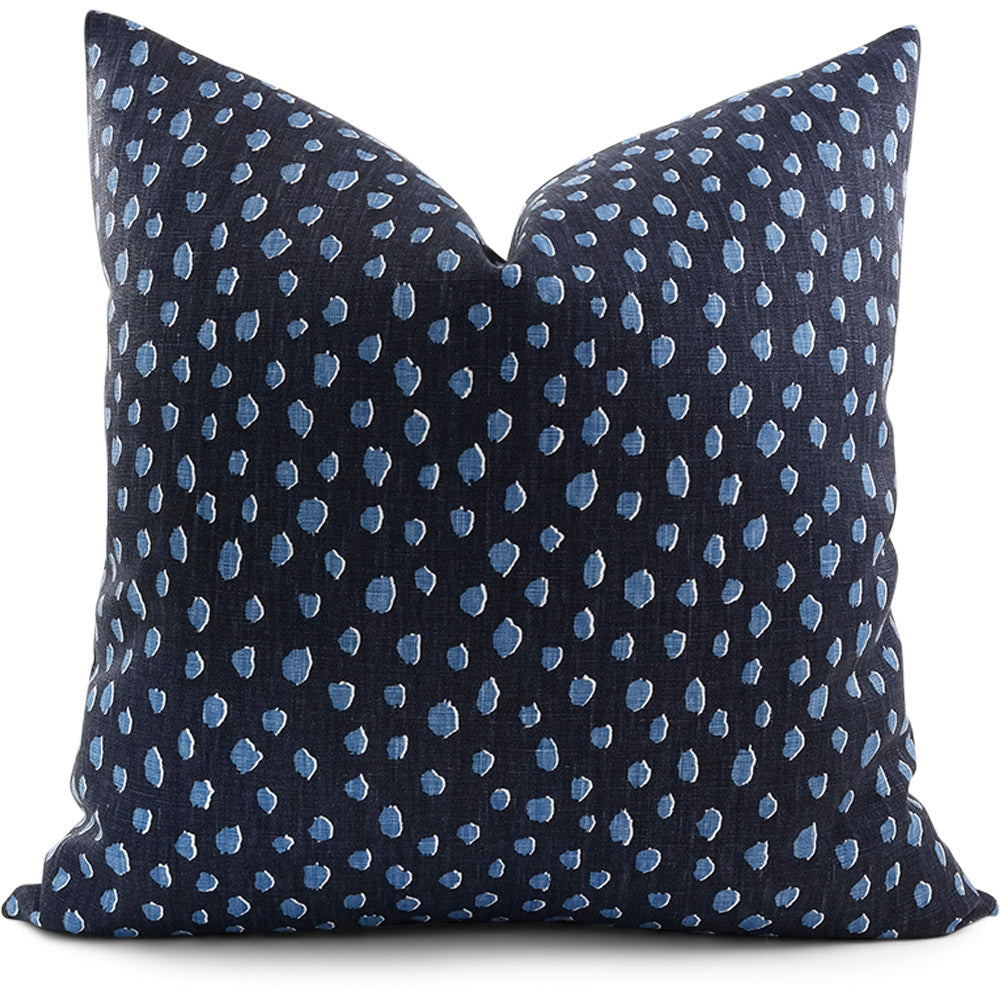 Fauna Navy Pillow Cover | Shown in 20x20