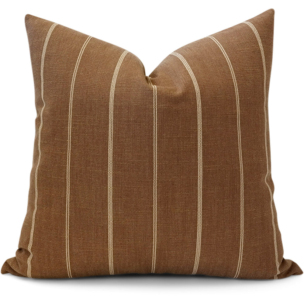 Fritz Tobacco Pillow Cover - Front View (Shown in 20x20)