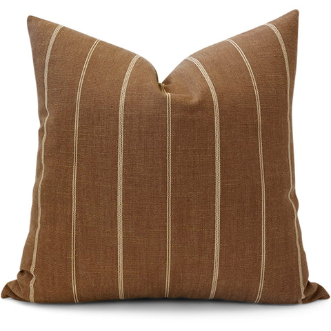 Fritz Tobacco Pillow Cover - Front View (Shown in 20x20)