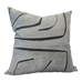Graffito Graphite Pillow Cover | Angled View (Right) | Shown in 20x20