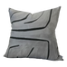 Graffito Graphite Pillow Cover | Angled View (Left) | Shown in 20x20