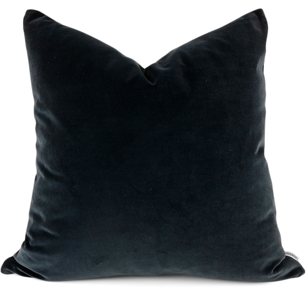 Jackson: Noir Giorgio Velvet | Front View | Shown in 20x20 | SWD Studio | Noir Giorgio Velvet | Made in Canada