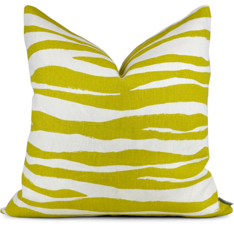 Mona Zebra Chartreuse Shown in 20x20