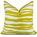 Mona Zebra Chartreuse Shown in 20x20