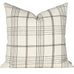 Nils Plaid Linen in Charcoal Pillow Cover | Shown in 20x20