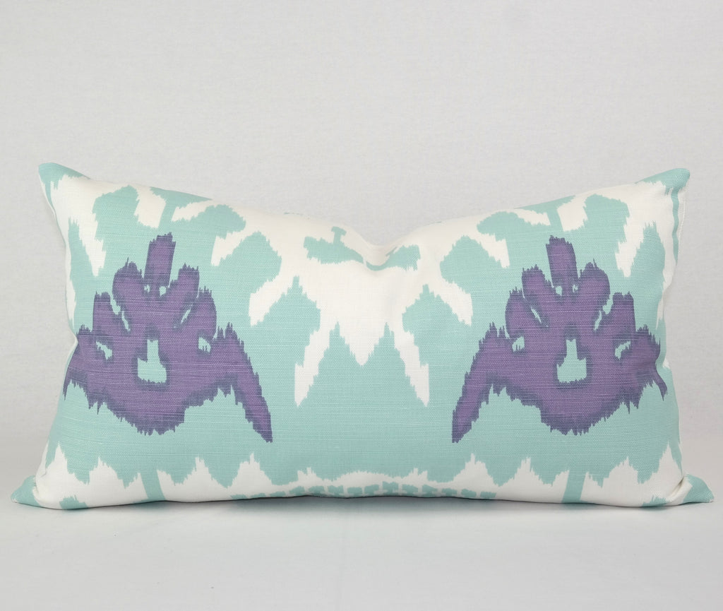 Kazak Aqua Lilac on White (In-Stock) - 13X23