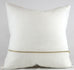 Quadrille Tashkent Gold on Oyster Pillow Cover - Back View with Brass Zipper Detail