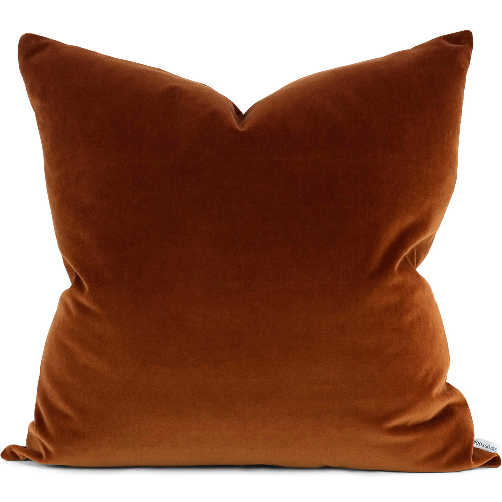 Jackson Nutmeg Tesoro Velvet Pillow Cover SWD Studio Made in