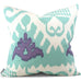 Kazak in Aqua Lilac Pillow Cover | Pattern B | Size 20x20