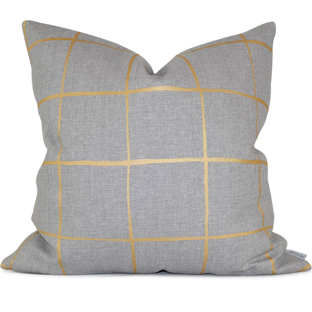 COQUETTE HEATHER/GOLD Pillow Cover - Shown in 20"x20"